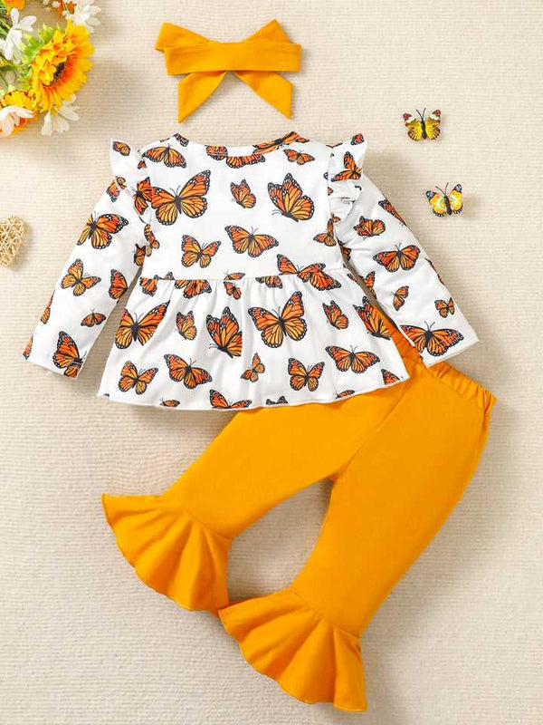 Butterfly Print Top and Pants Set - Absolute fashion 2020