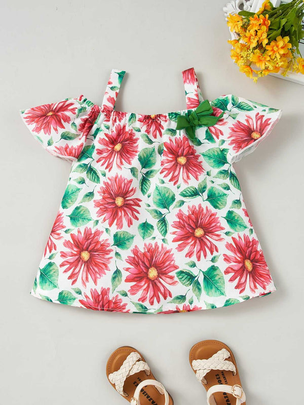 Floral Print Round Neck Top and Shorts Set - Absolute fashion 2020