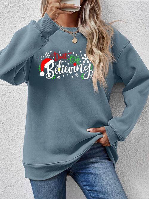 Letter Graphic Long Sleeve Sweatshirt - Absolute fashion 2020