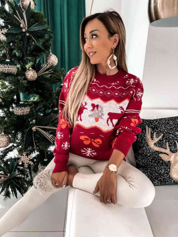 Reindeer Round Neck Sweater - Absolute fashion 2020