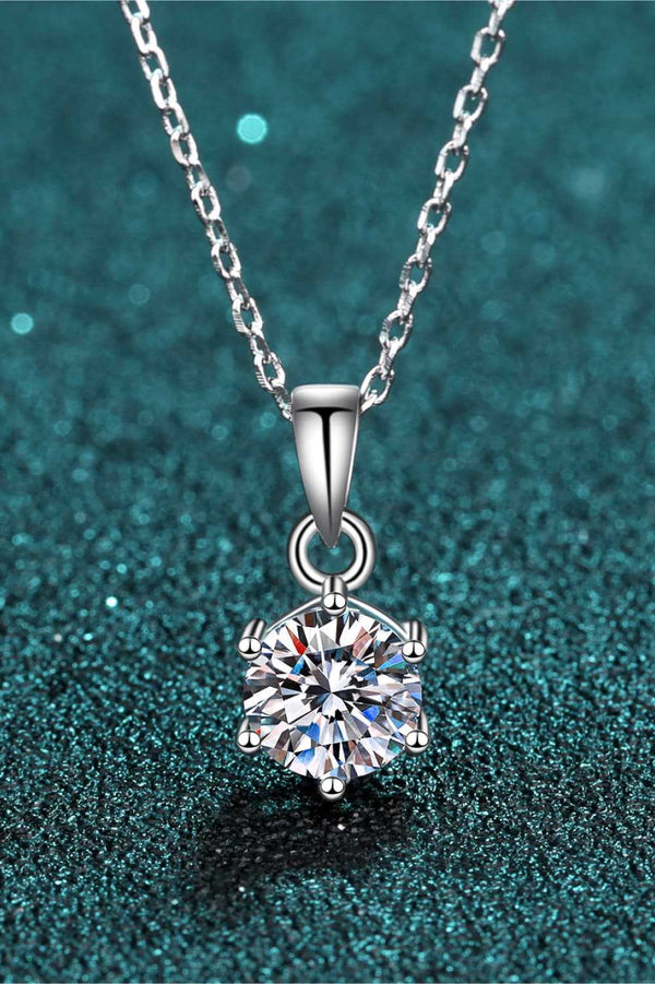 1 Carat Moissanite 925 Sterling Silver Necklace - Absolute fashion 2020