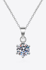 1 Carat Moissanite 925 Sterling Silver Necklace - Absolute fashion 2020