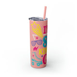 I'm an 80s kinda Girl Skinny Tumbler with Straw, 20oz - Absolute fashion 2020