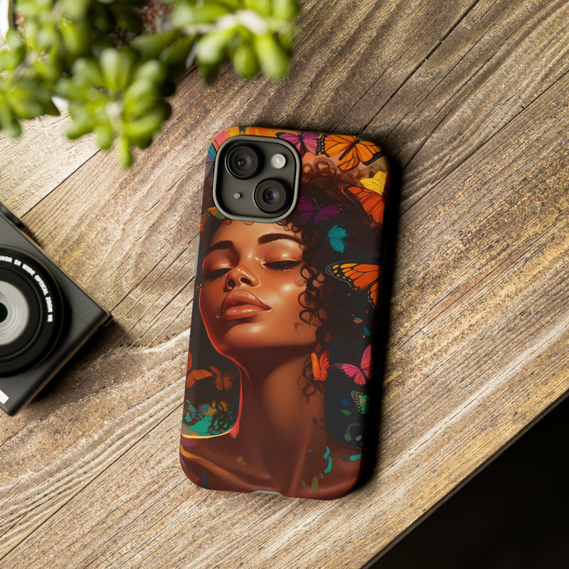 Winged Guardian: The Butterfly Woman's Durable Armor Cases