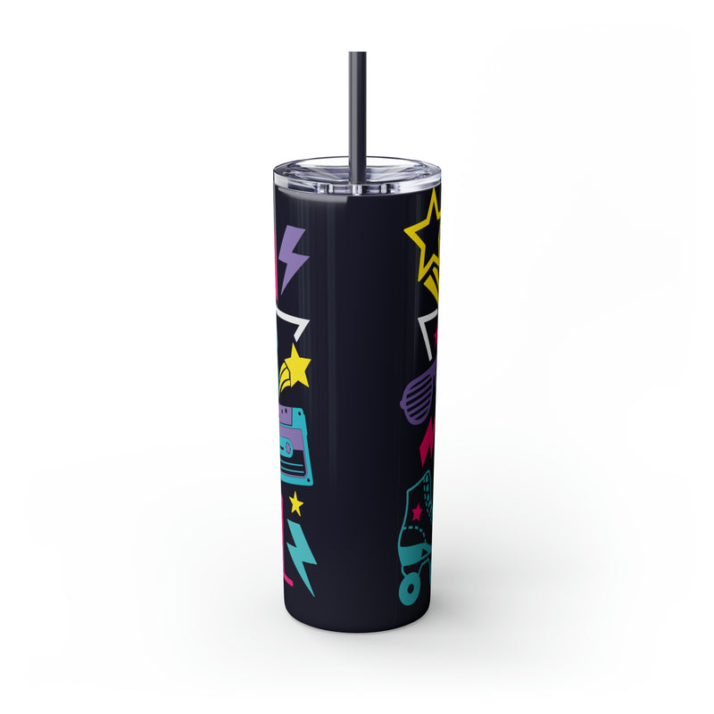 I'm an 80s kinda Girl Skinny Tumbler with Straw, 20oz - Absolute fashion 2020