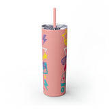 I'm an 80s kinda Girl Skinny Tumbler with Straw, 20oz - Absolute fashion 2020