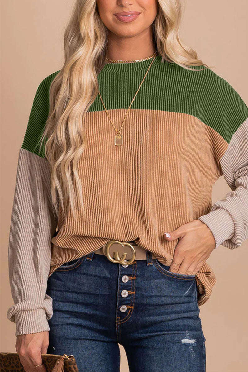 Color Block Dropped Shoulder T-Shirt - Absolute fashion 2020
