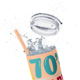 70's Baby 80's Made Me Skinny Tumbler with Straw, 20oz - Absolute fashion 2020