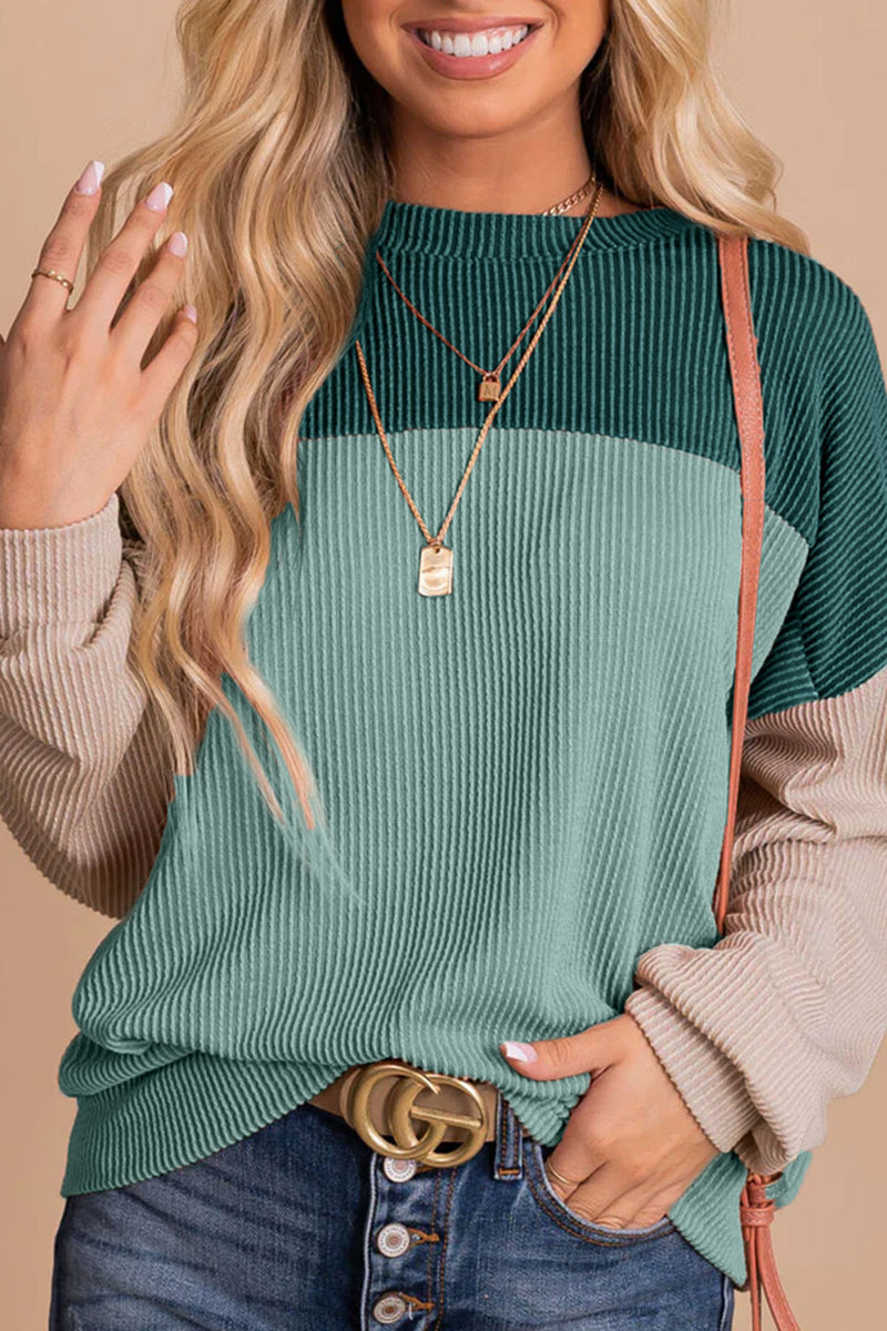 Color Block Dropped Shoulder T-Shirt - Absolute fashion 2020