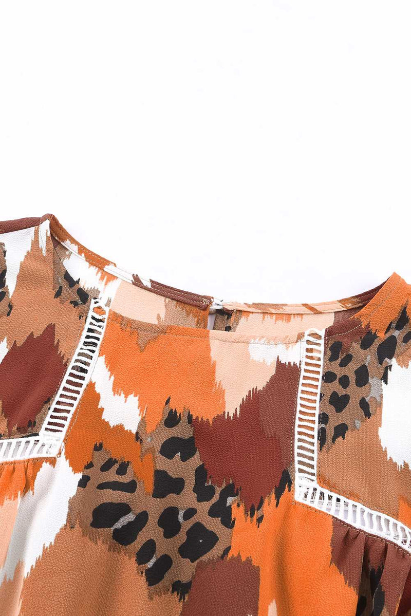 Abstract Printed Long Sleeve Blouse - Absolute fashion 2020