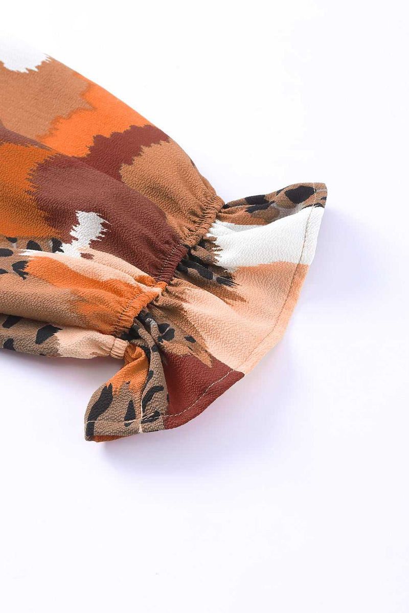 Abstract Printed Long Sleeve Blouse - Absolute fashion 2020