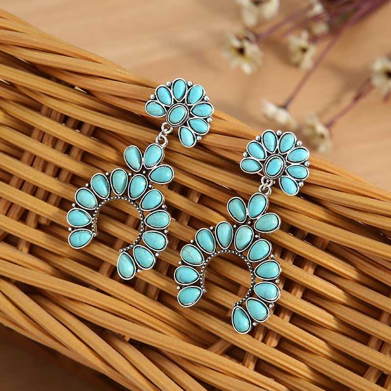 Artificial Turquoise Drop Earrings - Absolute fashion 2020