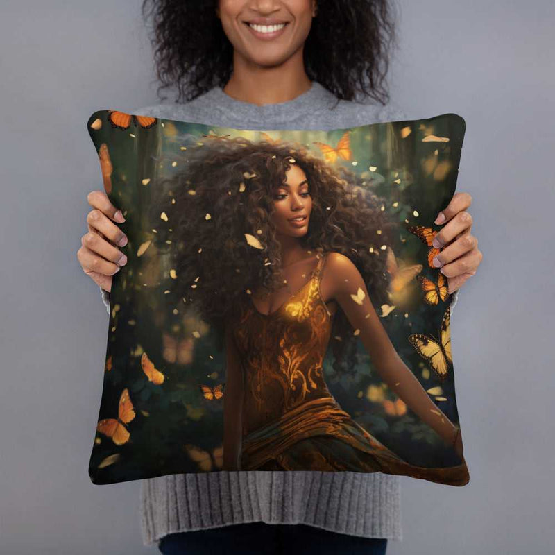 Beautiful Woman in Mystical Forest Pillow - Absolute fashion 2020