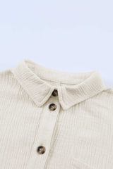 Beige Button Pockets Drawstring Waist Dress - Absolute fashion 2020