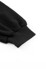 Black Flap Pocket Drawstring Hood Zip Up Jacket - Absolute fashion 2020
