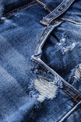 Blue Distressed Flare Jeans - Absolute fashion 2020
