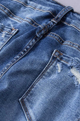 Blue Distressed Flare Jeans - Absolute fashion 2020
