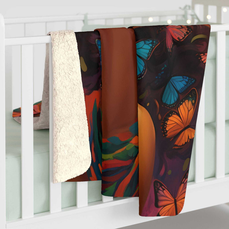 Butterfly Woman Sherpa Fleece Blanket - Absolute fashion 2020