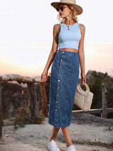 Button Down Denim Skirt - Absolute fashion 2020