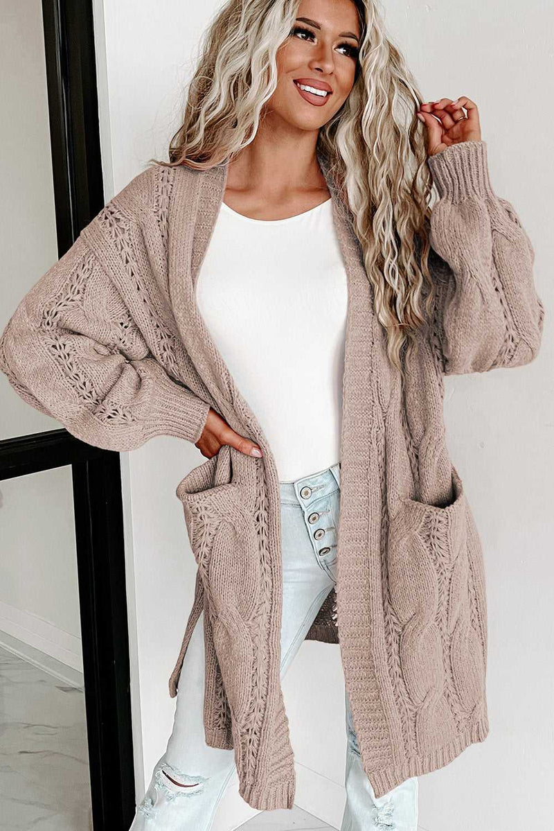 Cable-Knit Dropped Shoulder Cardigan - Absolute fashion 2020