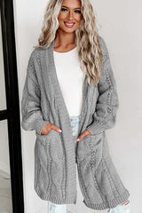 Cable-Knit Dropped Shoulder Cardigan - Absolute fashion 2020