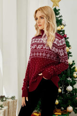 Christmas Snowflake Fair Isle Turtleneck Sweater - Absolute fashion 2020