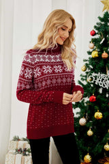 Christmas Snowflake Fair Isle Turtleneck Sweater - Absolute fashion 2020