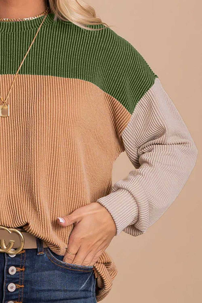 Color Block Dropped Shoulder T-Shirt - Absolute fashion 2020