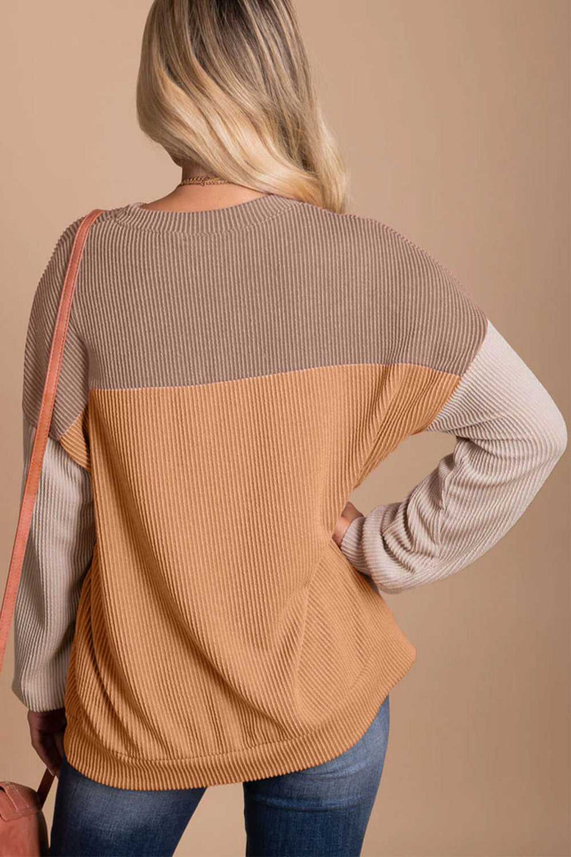 Color Block Dropped Shoulder T-Shirt - Absolute fashion 2020