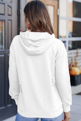 Cutout Dropped Shoulder Hoodie - Absolute fashion 2020