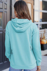 Cutout Dropped Shoulder Hoodie - Absolute fashion 2020