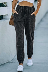 Double Take Leopard Print Joggers with Pockets - Absolute fashion 2020
