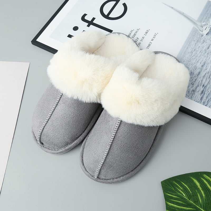 Faux Suede Center Seam Slippers - Absolute fashion 2020