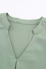 Green Roll-tab Sleeve Flowy Casual Dress - Absolute fashion 2020