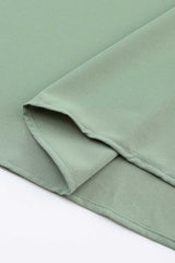 Green Roll-tab Sleeve Flowy Casual Dress - Absolute fashion 2020