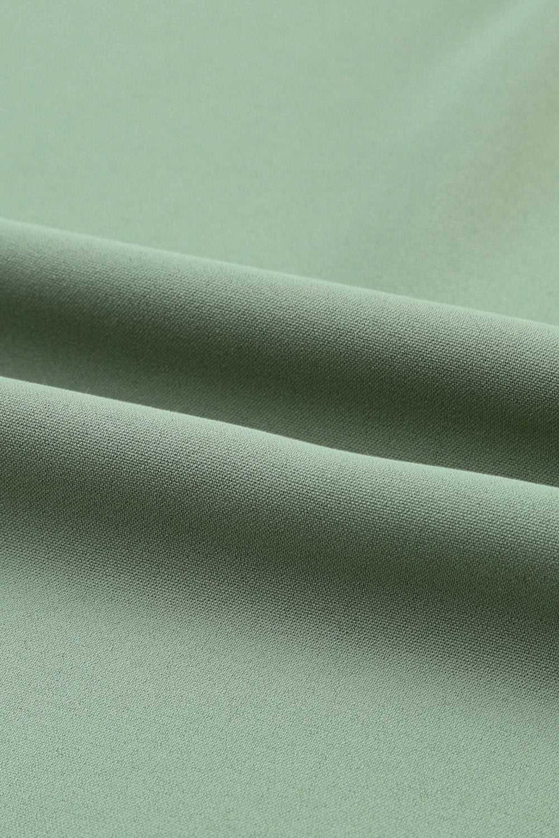 Green Roll-tab Sleeve Flowy Casual Dress - Absolute fashion 2020