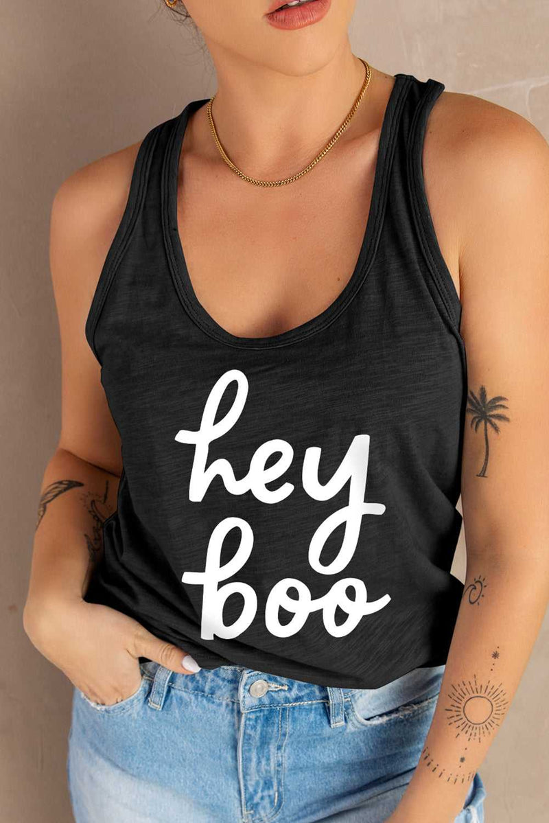 HEY BOO Graphic Tank Top - Absolute fashion 2020