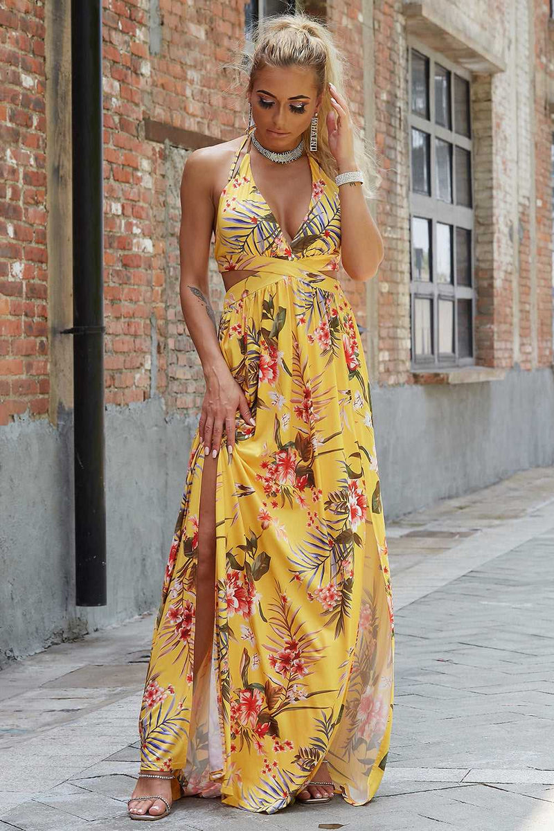 Halter Neck Split Dress - Absolute fashion 2020