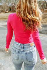 High Neck Long Sleeve Ribbed Top - Absolute fashion 2020