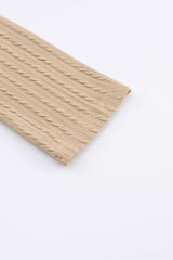 Khaki Ribbed Round Neck Knit Long Sleeve Top - Absolute fashion 2020