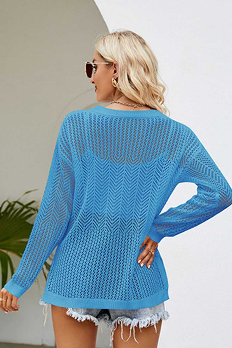 Lace-Up Slit Knit Top - Absolute fashion 2020