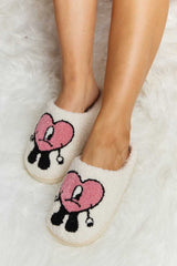 Melody Love Heart Print Plush Slippers - Absolute fashion 2020