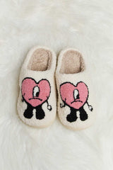 Melody Love Heart Print Plush Slippers - Absolute fashion 2020