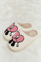 Melody Love Heart Print Plush Slippers - Absolute fashion 2020