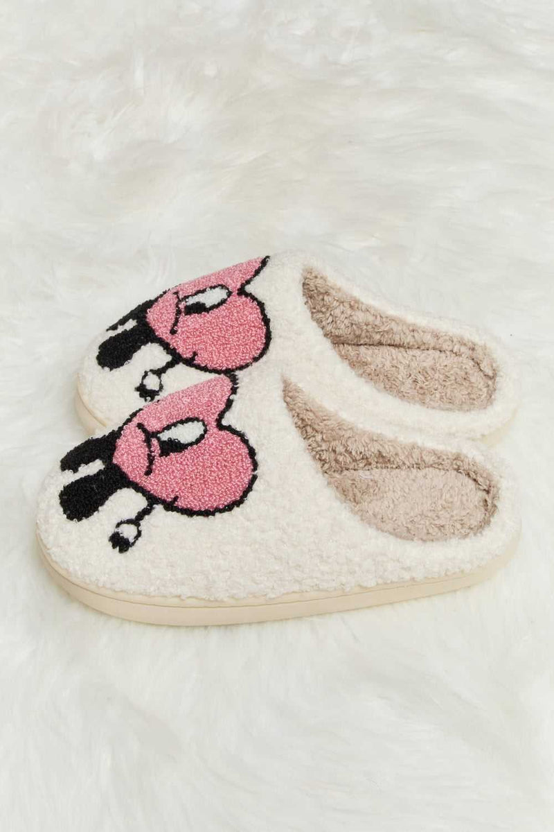Melody Love Heart Print Plush Slippers - Absolute fashion 2020