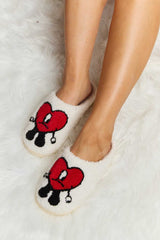 Melody Love Heart Print Plush Slippers - Absolute fashion 2020