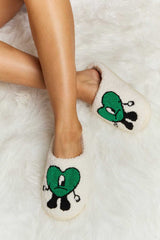 Melody Love Heart Print Plush Slippers - Absolute fashion 2020