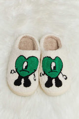 Melody Love Heart Print Plush Slippers - Absolute fashion 2020