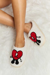 Melody Love Heart Print Plush Slippers - Absolute fashion 2020