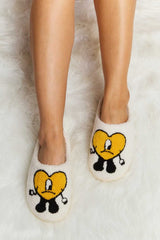 Melody Love Heart Print Plush Slippers - Absolute fashion 2020